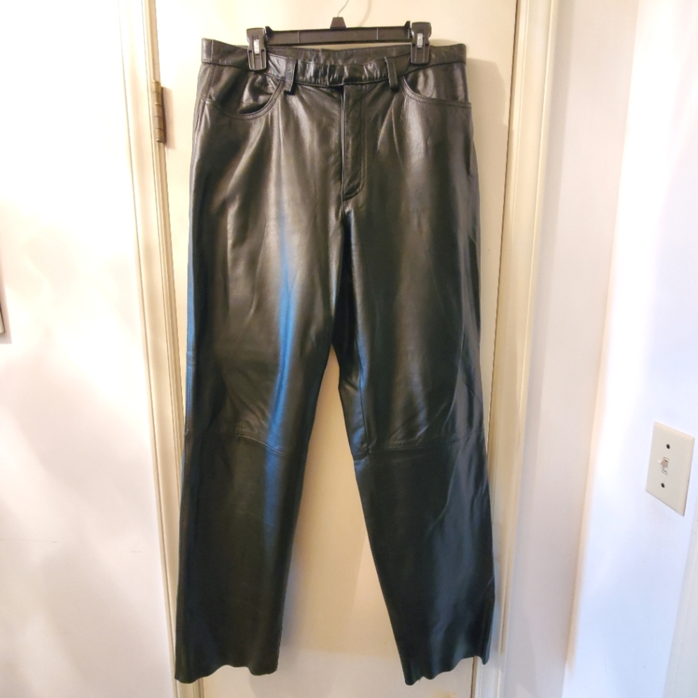Black leather pant